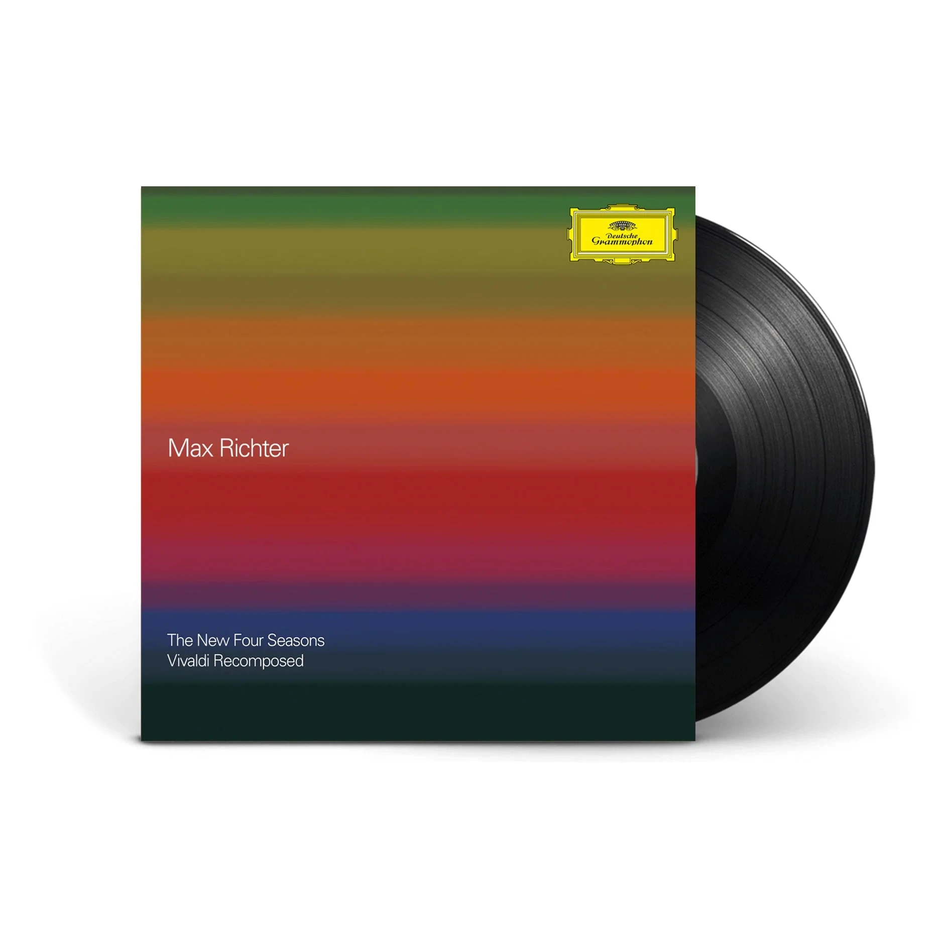 Album cover of Max Richter’s The New Four Seasons: Vivaldi Recomposed, featuring a minimalist gradient design representing contemporary instrumental music.