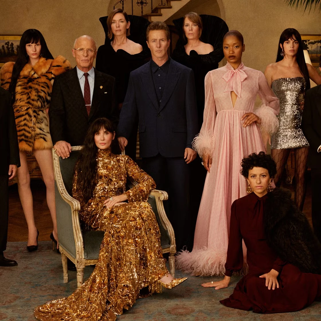 Still from The Tiger (2022), a short film created for Gucci, blending cinematic storytelling with fashion imagery.