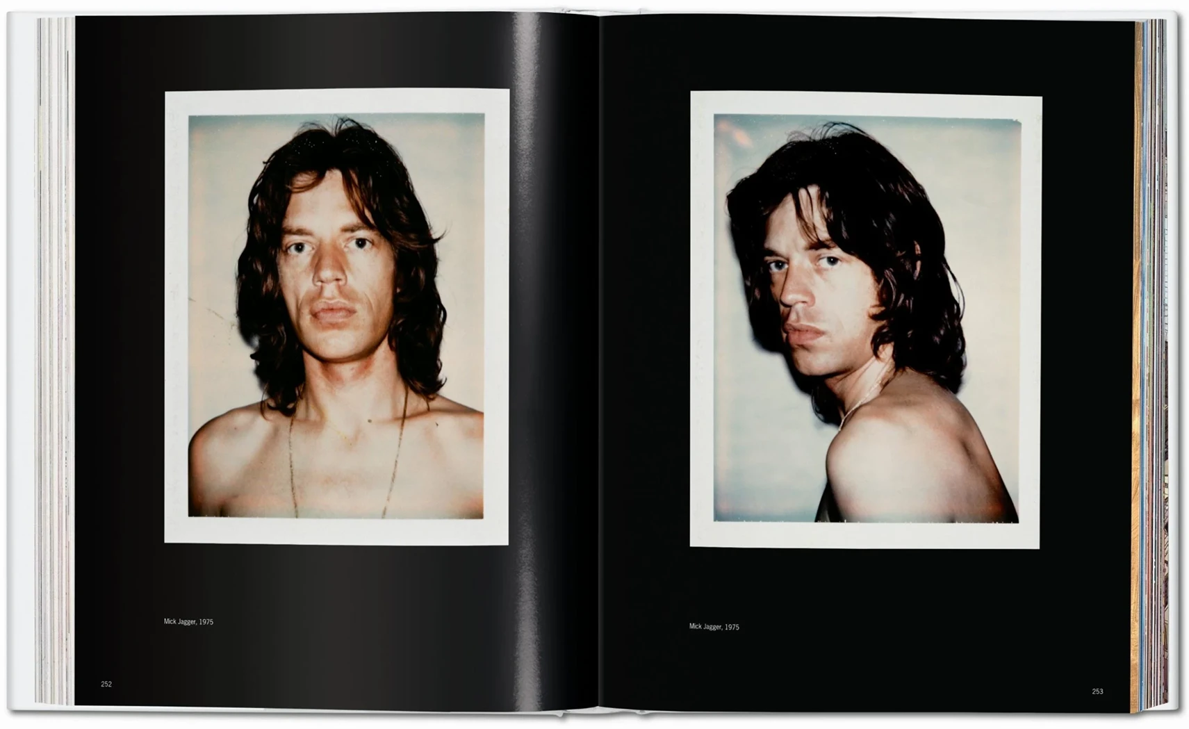 Andy Warhol Polaroid portraits of Mick Jagger, 1975, from Taschen's Andy Warhol Polaroids 1958–1987
